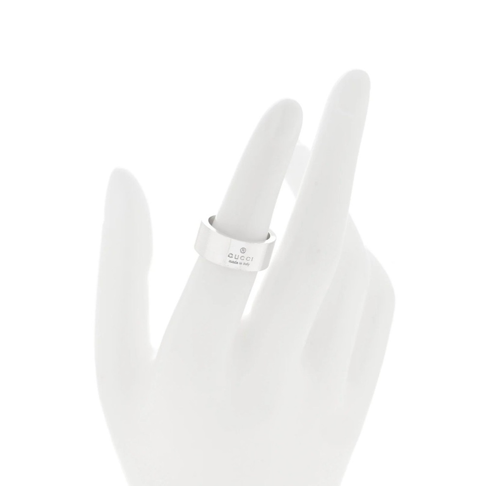 Gucci Sterling Silver Trademark Band Ring - Picture 3 of 6